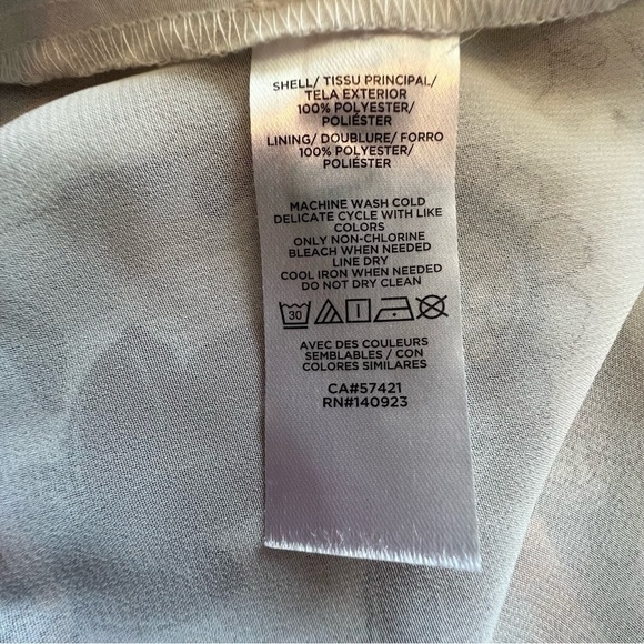 LOFT Sleeveless Blouse Pink Green Floral Tie Bow Front Flowy Boho Size L… - Picture 9 of 9